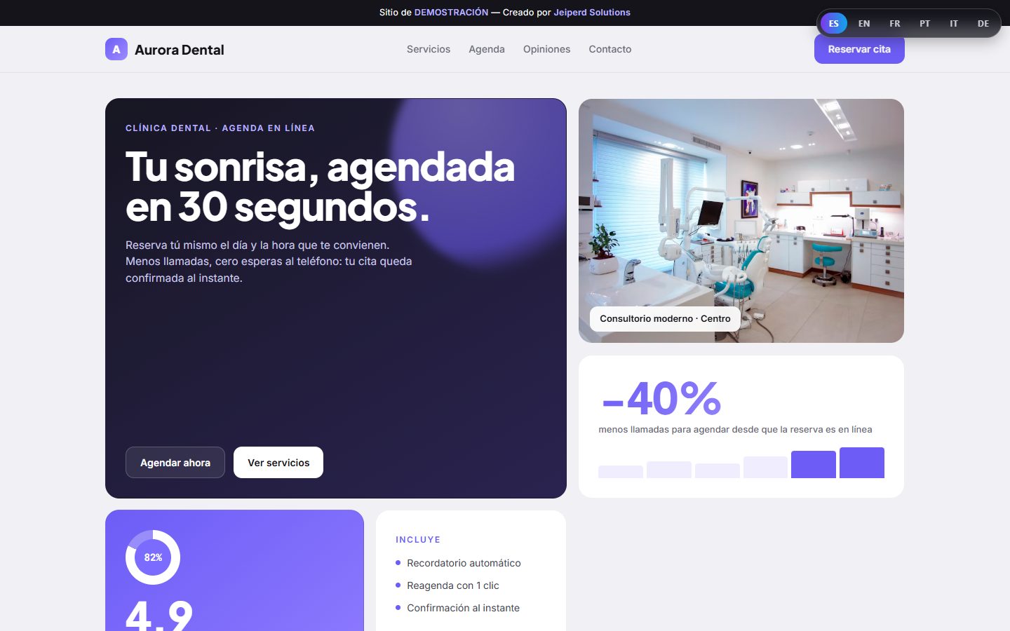 Demo real de clínica dental